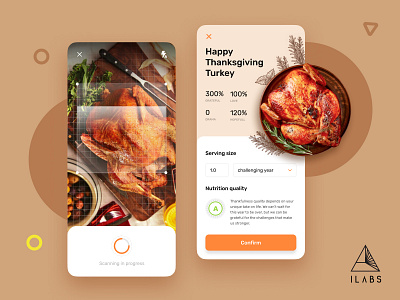 Nutrition Scanner | AI Concept ai ar design diet food health holiday mobile product scan thanksgiving ui ux