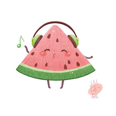 Funny watermelons 🍉 art cartoon cgart character characterdesign cute cuteart digitalartist illustration kawai