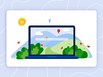 Eco Technology Icon | Illustration baloons bulgaria computer device eco ecology email illustration illustrator landscape laptop logo nature tech technology vector