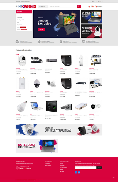 NixVision branding interface management ui ux webdesign