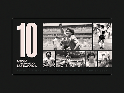 Diego Armando Maradona | El Pibe black and white d10 diego armando maradona el pibe fanart fenomeno football golden boy graphic design hand of god illustration maradona nikola obradovic design once in a lifetime tribute typography web design