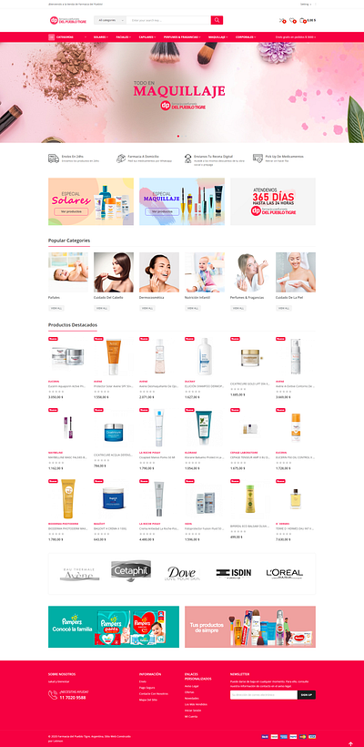 Farmacia del Pueblo Tigre app design farmacy interface shop shopping app ui ux