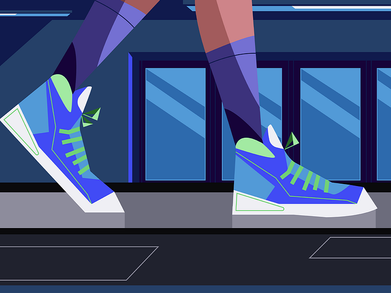 UpperHand styleframe animation app branding character design gym illos illustration illustrator shoes storyboard styleframe trainers video