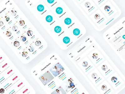 Symp – Doctor Finder Adobe XD Template appointment booking calendar clinic doctor booking doctor finder healthcare hospital ios medical medical consultation medicine pharmacy