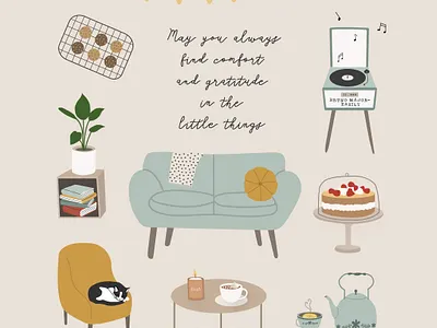 Creative Inspiration № 7 - Lettering Collection cozy design designinspiration gratitude illustration lettering mentalhealth motivational quotes quotes thankful thanksgiving typography
