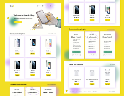 E-commerce website UI design flat minimal ui web