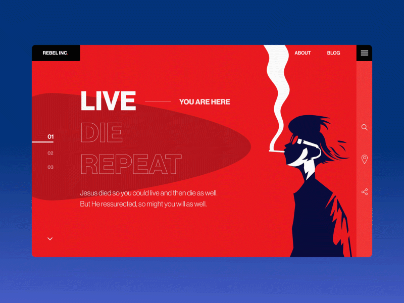 Rebel INC - edgy club for rebels animation design interface ui ux webdesign website