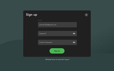 DM Sign up simple form darkmode dm register sign up signup ui uiux ux