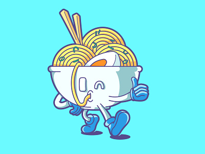 i'm so tasty ;) bowl character cute funny illustration noodle ramen vector