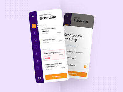 Daily UI Day 71 - Schedule daily ui challenge dailyui dailyuichallenge ui design