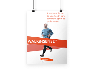 Kinematix Walkinsense Poster branding illustration minimalist poster running wearable