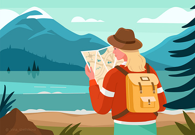 Little journey character illustration illustration art illustration design illustrations mountains travel vector vector illustration