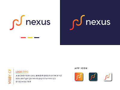 NEXUS LOGO DESIGN abstract logo app branding business corporate identity creative dailylogochallenge design flat graphic design icon illustrator logo minimal nexus photoshop typography ui unique vector