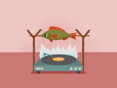 Inktober Day 1 Fish design digital illustration digital painting digitalart fun illustration illustrator inktober inktober2020 procreate true grit texture supply