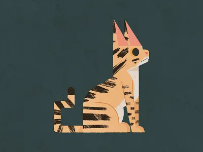 Inktober Day 23 Cat cat design digital illustration digital painting digitalart illustration illustrator inktober inktober2020 procreate true grit texture supply