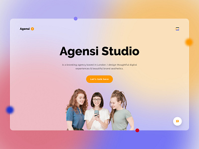 Agensi studio hero header dailyui design exploration figma landing page ui ui ux uiux ux web web design