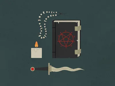 Inktober Day 26 Spellbook candle design digital illustration digital painting digitalart illustration illustrator inktober inktober2020 occult procreate spellbook true grit texture supply voodoo