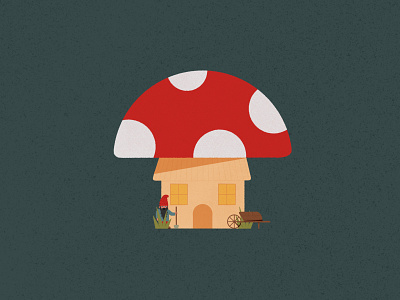 Inktober Day 22 Mushroom design digital illustration digital painting digitalart gnome illustration illustrator inktober inktober2020 mushroom procreate true grit texture supply