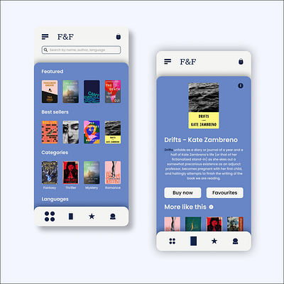 Book Store app app design mobile design mobileapp ui ux