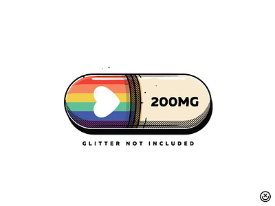 Pride Pill drug glitter happy impulse illustration lgbtq love pride pronouns queer