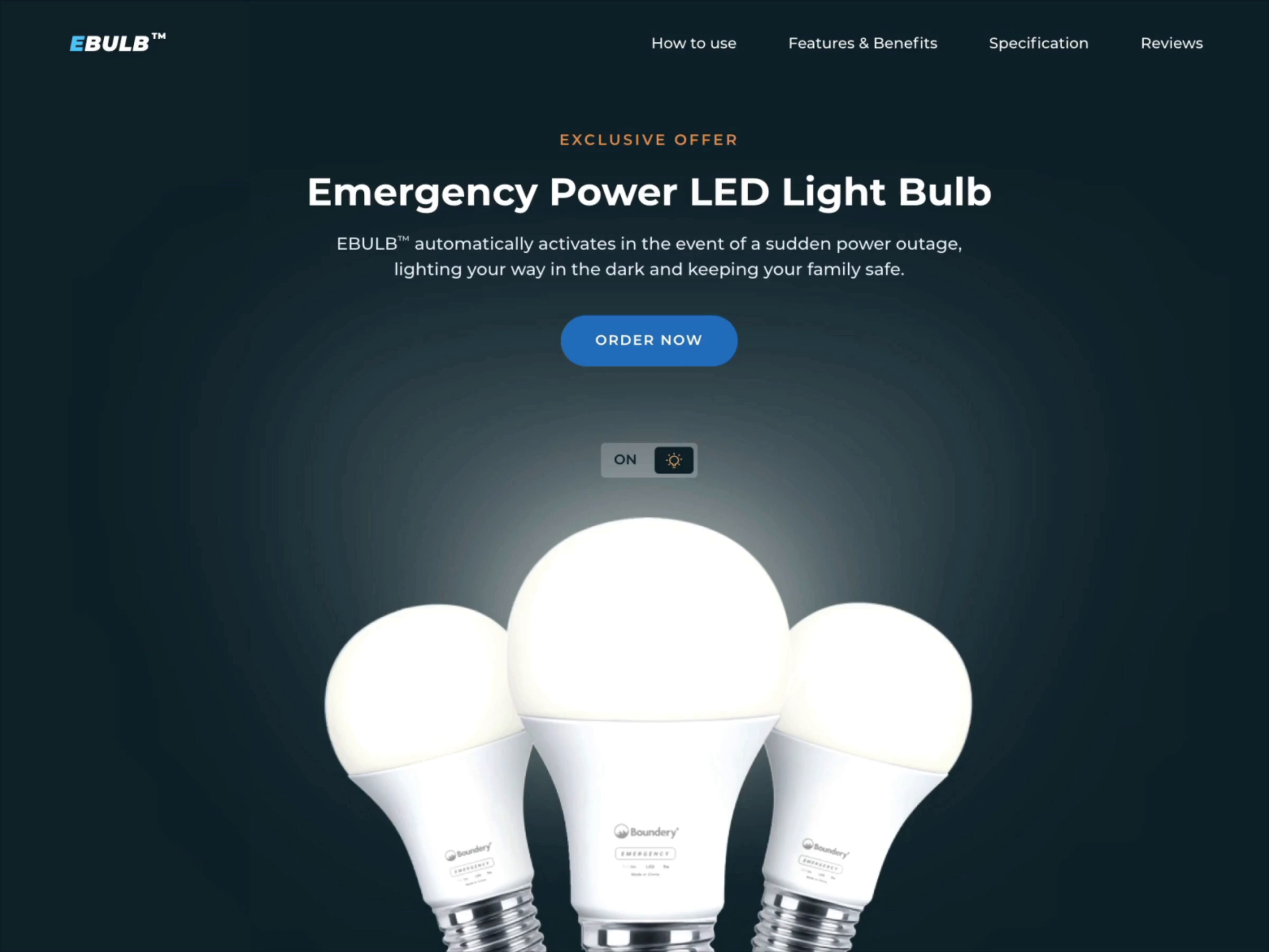 Example of eBulb – emergency power LED