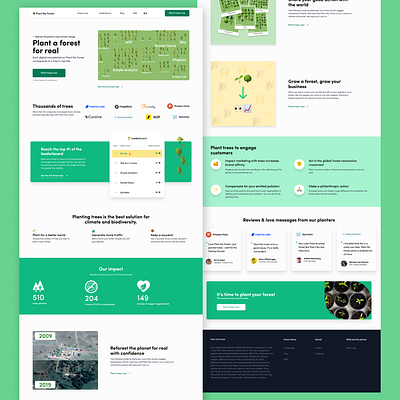 Landing Page - Plant My Forest 2020 app browser dailui design design art forest game illustration landing landing design landing page landing page design landingpage logo trees trend trendy ux web