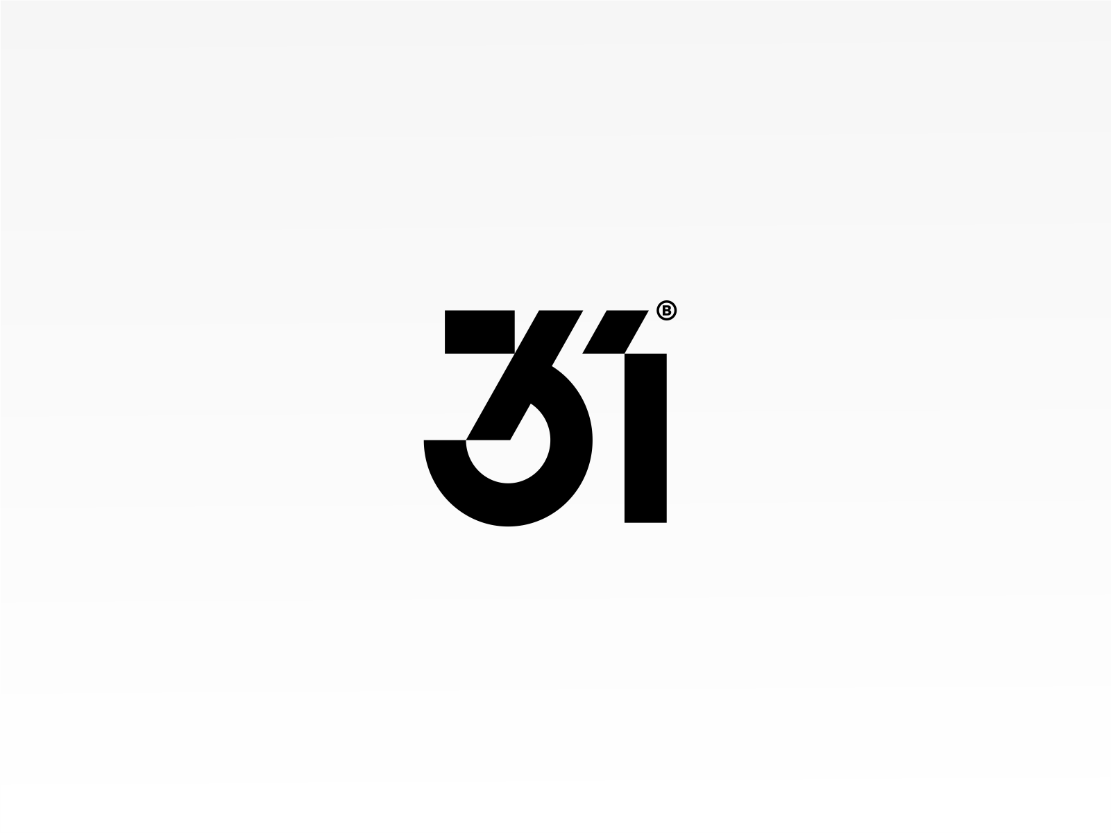 [ WIP ] - 31 black branding brandits design geomatric logo minimal number numeral print white