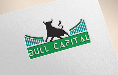 Bull Capital art design flat graphic design icon illustration illustrator logo minimal vector