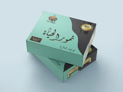 A packet of dates mockup 3d design brands