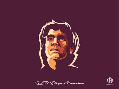 diego Maradona awesome branding design diegomaradona gambardrips graphicdesign illustration logoawesome logodesign modaltampang vector