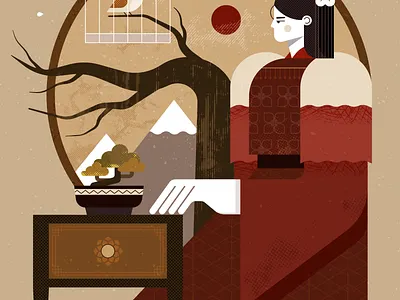 Touches of Asia affinity designer branding character china chinese flat girl graphic graphic design illustration vector