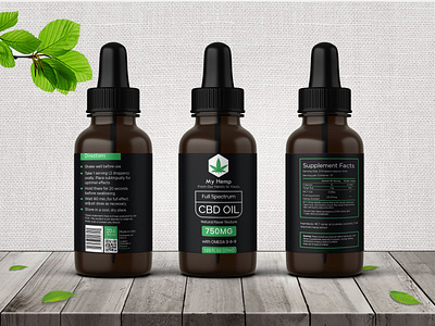 CBD Oil Label for "My Hemp" bottlelabel cannabis cbd cbd design cbd label cbd label design cbd logo cbd oil cbd packaging cbd products cbdgummies cbdlife cbdoillabels cbdvape hemp hemplabel hempoil labeldesign labels productlabel