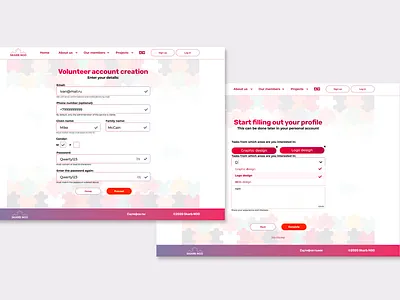 Day-15 - Registration Stages 365 daily challenge branding design product design registration sign up ui ui design uiux ux volunteering