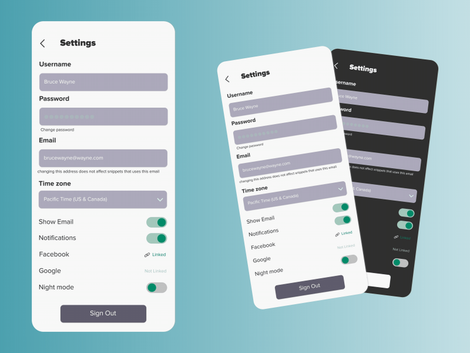 Settings page after effects app dailyuichallenge design figmadesign illustration microinteractions ui ux