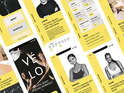 VELO Cycle Studio Amsterdam - UI Design app branding design graphic design ui