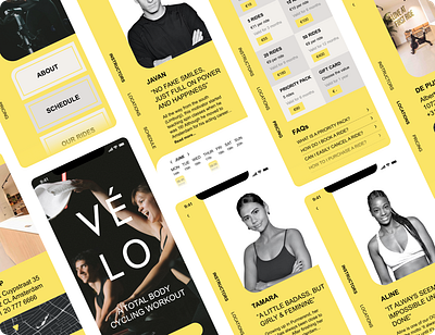 VELO Cycle Studio Amsterdam - UI Design app branding design graphic design ui