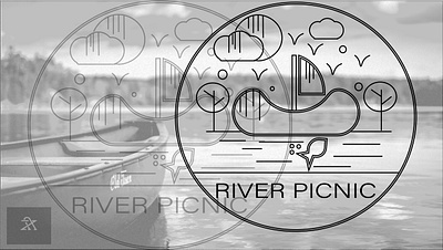 Picnic River logo design 2020 adobe illustrator design illustration illustrator line logo logo professional logo tutorial vector