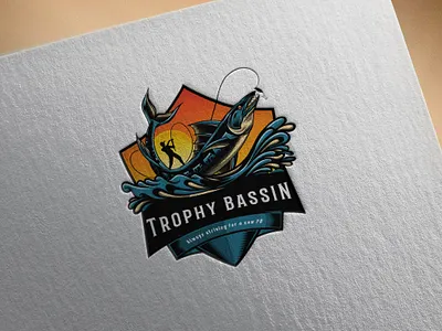 Logo Design anglerfish fish logo fisherman fishing logo hunting logo logo design logodesign logos