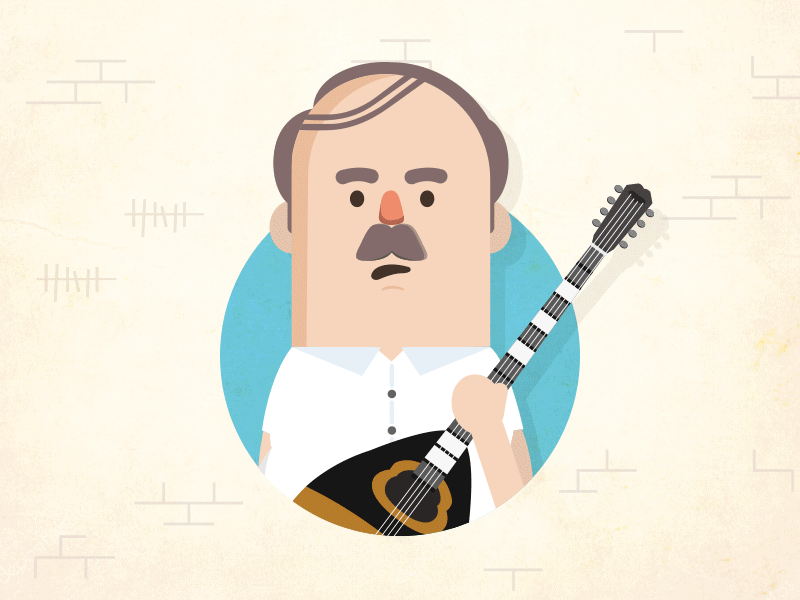 The Famous Piraeus Quartet animation art direction design character animation characterdesign folkart greek music illustration music art rempetiko