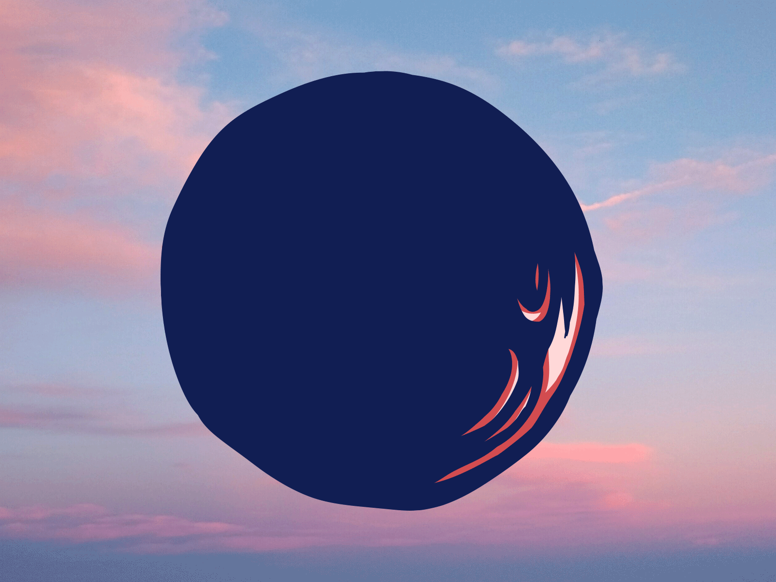 Moon animated animation gif illustration moon moonlight purple sky
