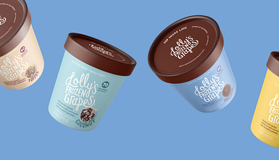 Lolly's Frozen Grapes Packaging Design brand identity branding confectionery cpg food and drink food packaging graphic design icecream logo packaging design snack