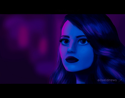 Lalaland Fanart art artist artwork concept art digital art digital illustration draw drawing emma stone fan art fanart huevember illustration lalaland visual development