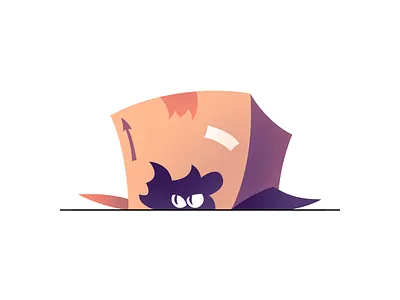 CatBox adobe beautiful box cat cats character cute illustration illustrator pen vector