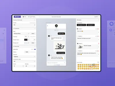 MessageGen Hero3 app design chatbot messaging product design ux