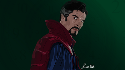 Doctor Strange Vector Portrait adobe illustrator adobe photoshop art benedict cumberbatch design digital art digital painting doctor graphic illustration marvel mcu portrait portrait illustration strange vector vector art vector illustration vectorart