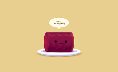 Jellied Cranberry Sauce adobe illustrator character design cute illustration jerrod maruyama jmaruyama kawaii vector