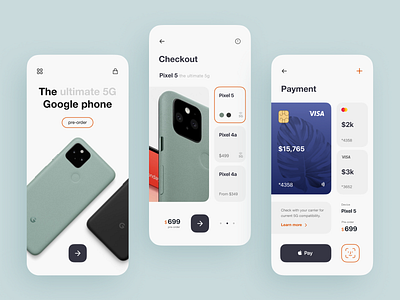 E-commerce Mobile App app clean concept figma google grid interaction interface mobile mobile app mobile app design mobile ui uiux