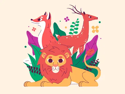 Wlidlife for Freepik animal animals biodiversity drawing illustration illustrator vector wild wildlife