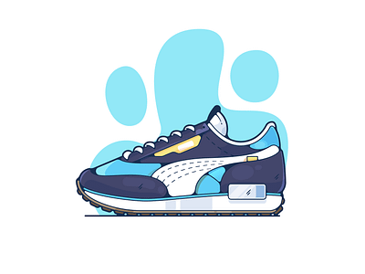 Puma Future Rider adobe art cartoon clean color creative designer dribbble flat graphic graphic design illustration illustrator modern portfolio shoe shot simple style