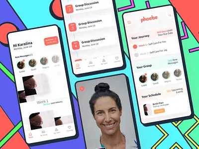 Phoebe - Full View app app design applications baby baby app born branding child design mobile mobile app mobile design mother motherhood new born ui ui design ux ux design